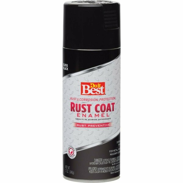 All-Source Rust Coat Gloss Black 12 Oz. Anti-Rust Spray Paint 203503D